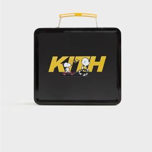 Kith Kids x Peanuts Snoopy Charlie Brown Black Metal Lunch Box 8.75” School